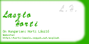 laszlo horti business card