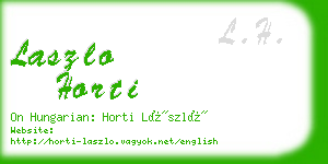 laszlo horti business card